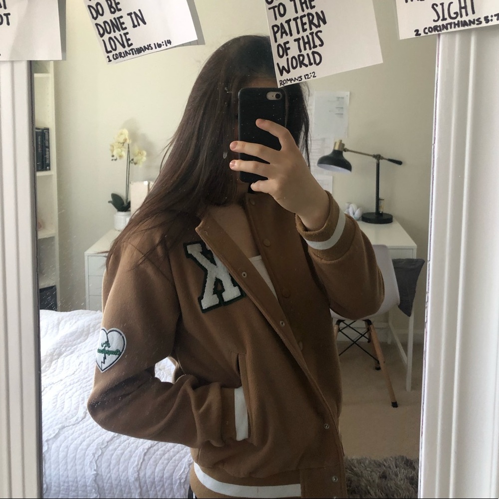 Varsity Letter Hooded Jacket